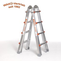 WaKü Teleskopleiter Art.-Nr. 101  4-14 Sprossen Teleskopleiter 4x4 Sprossen, max. Länge 4,20 m
