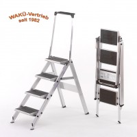 Little Jumbo mit Sicherheitsbügel und Gummibelag-Stufen 410B 4-stufig, mit Kunststoffbelag und Sicherheitsbügel