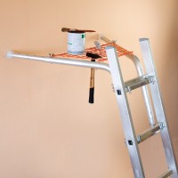 Orig. WaKü Wandabstandshalter mit Ablagegitter, teleskopartig zur Wand verstellbar